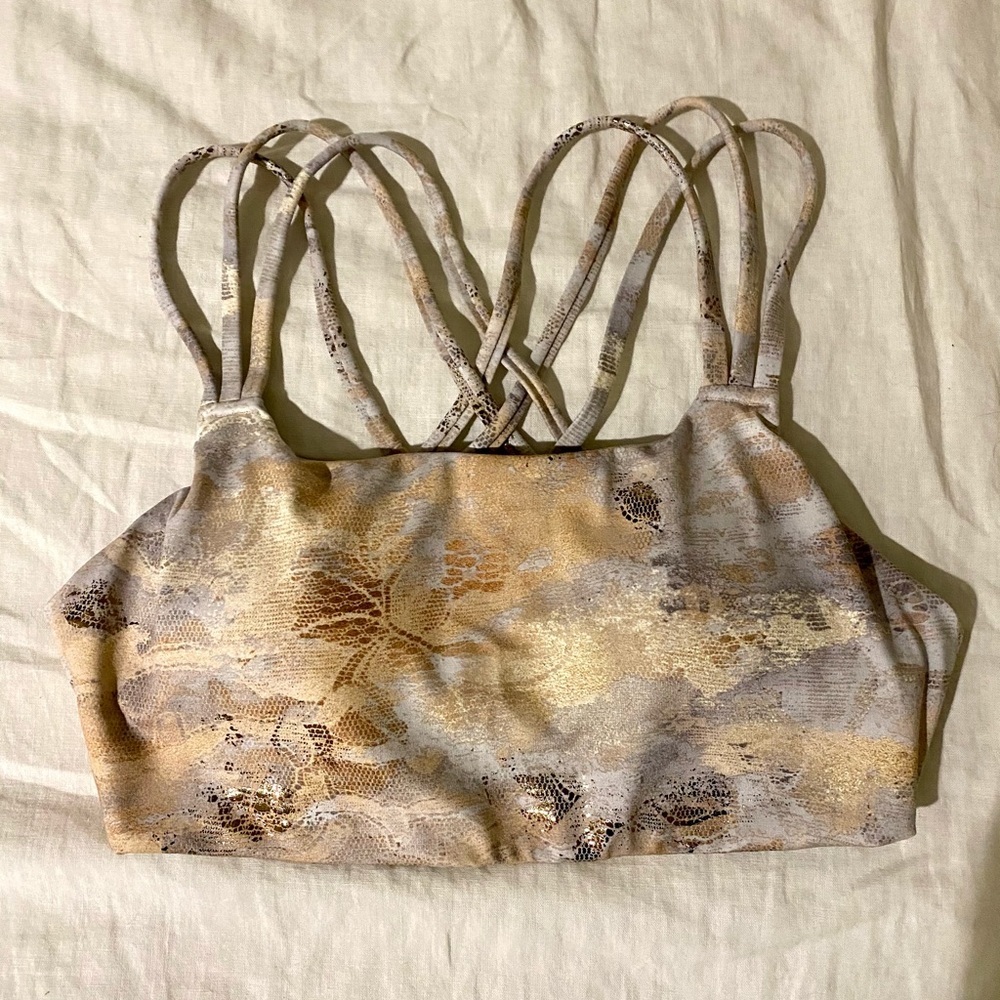Athleta Gold Sports Bra